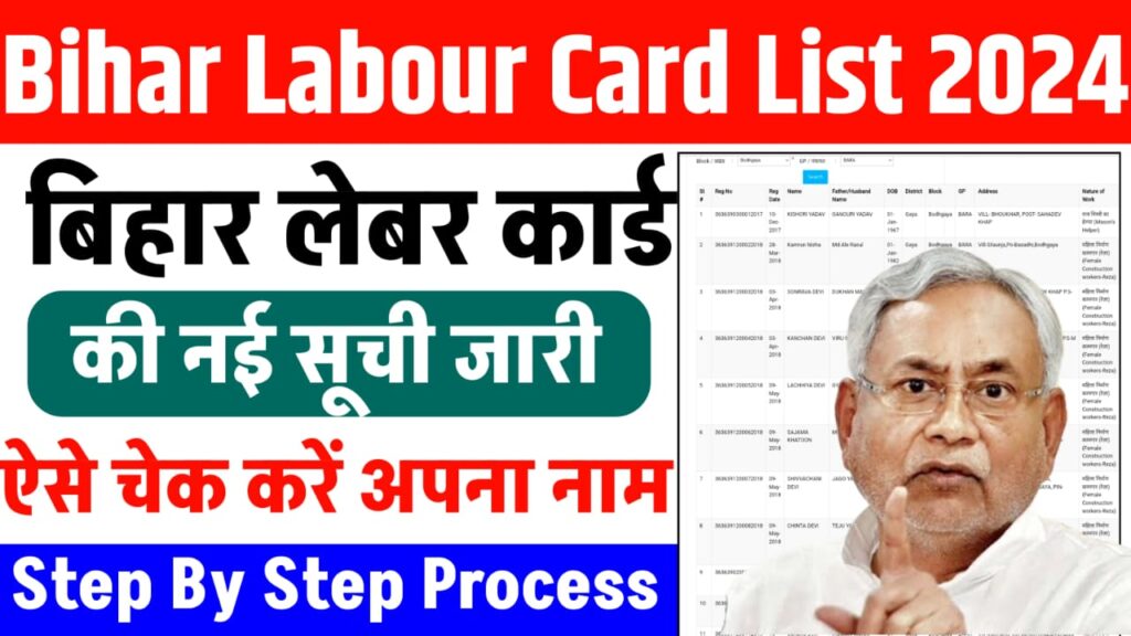 Bihar Labour Card List 2024